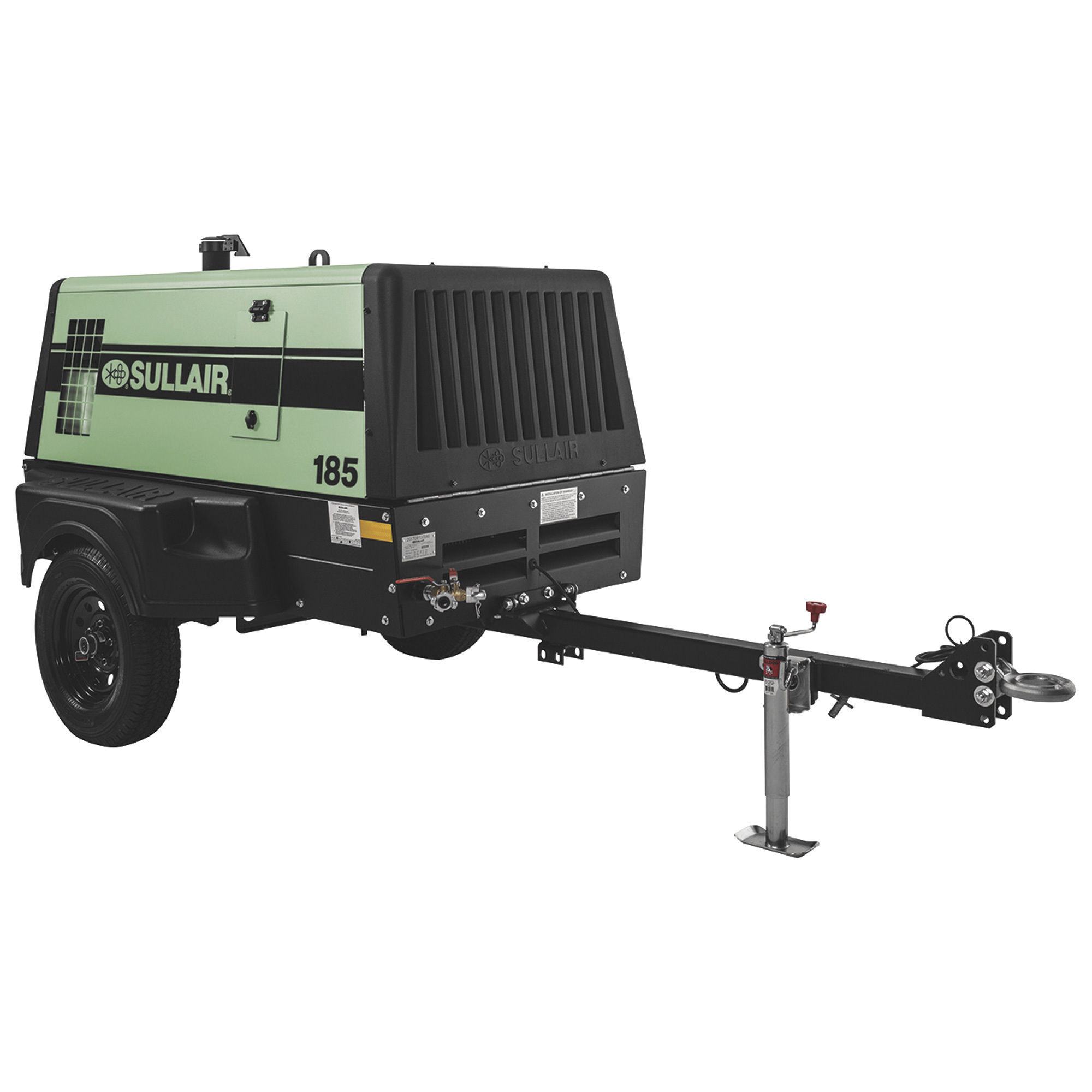Sullair Portable Diesel Air Compressor, 185 CFM, 49 HP, Model# 185/D/DPQ/KUT4F
